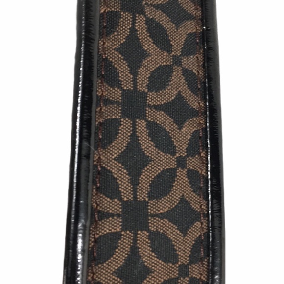 Faux Leather Flower Design Belt, Black, Brown - Picture 5 of 6